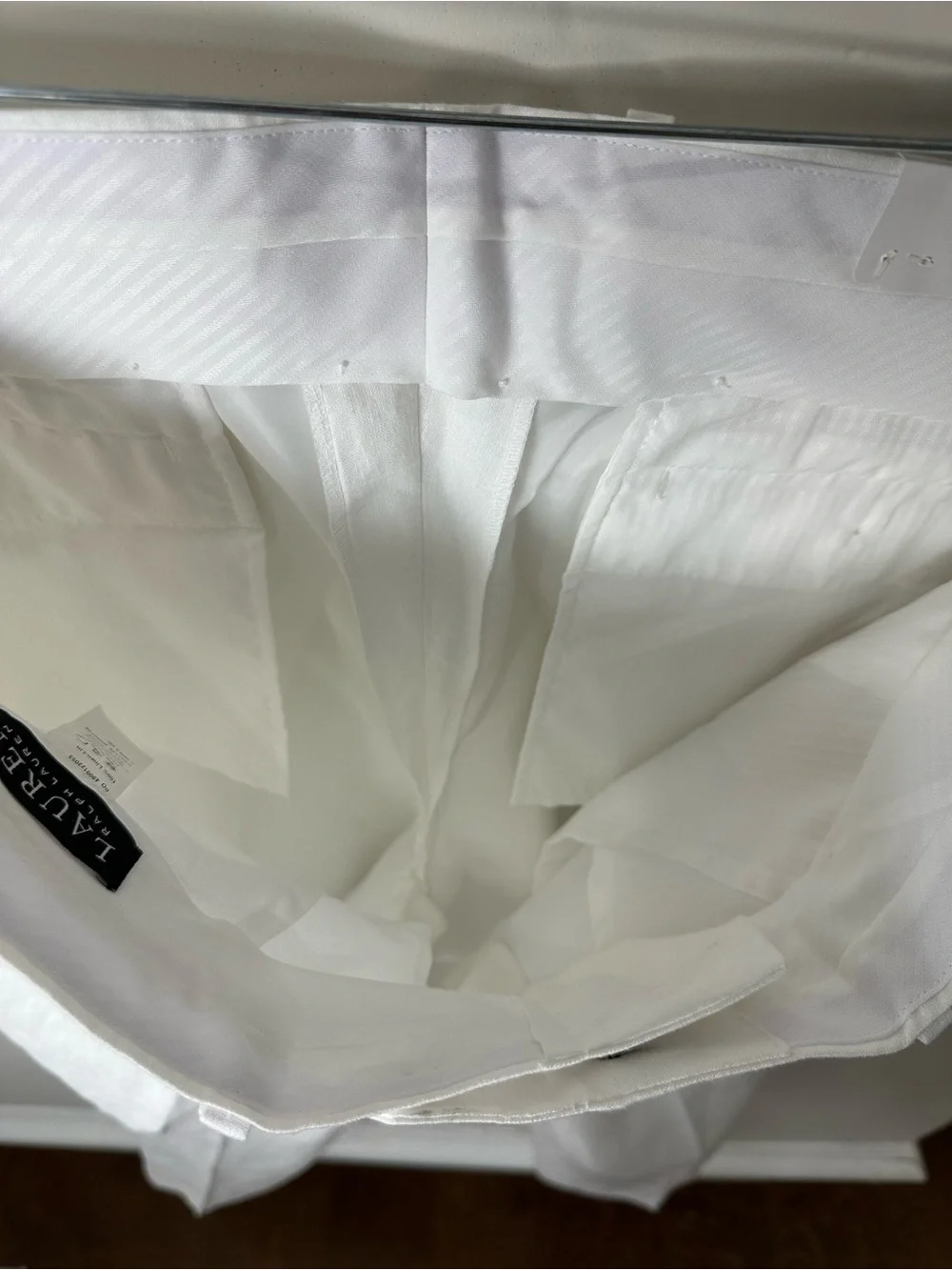 Lauren by Ralph Lauren Edgewood White Men's Linen Pants - 36x29